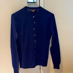 Brooks Brothers Women’s Merino Navy Blue Cardigan - Size S